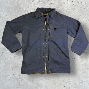 MENS WALLS WORKWEAR CYPRESS DUCK INSULATED BARN COAT Size M Navy Blue Sherpa